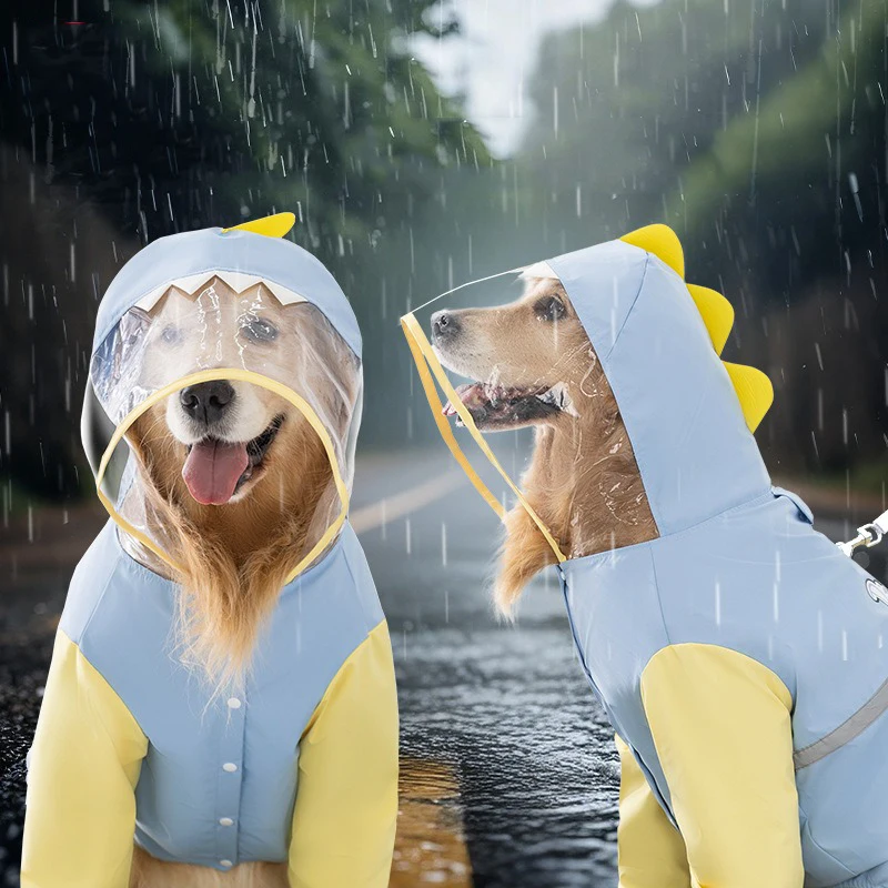 Capa de Chuva para Cães Grandes 3D Dinossauro com Quatro Pernas - Imagem 3