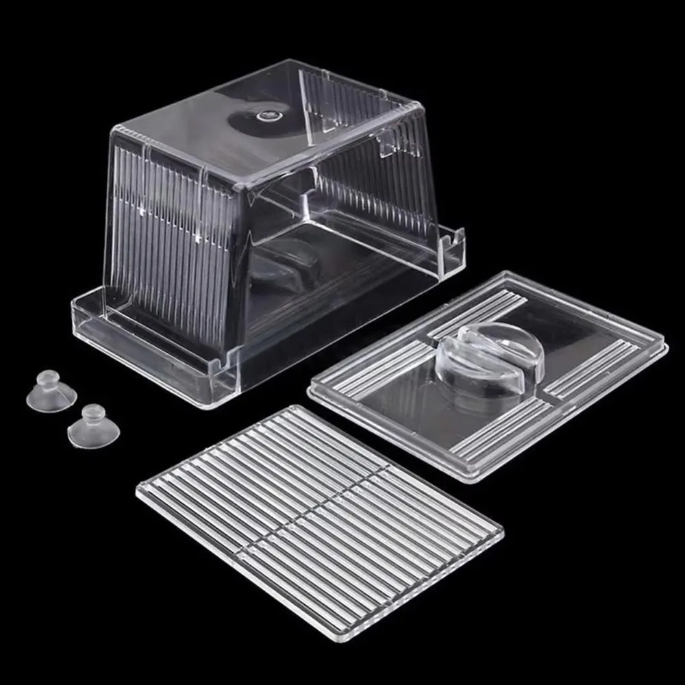 Aquário de Acrílico para Reprodução de Peixes Transparente 13x8x7 cm - Imagem 2