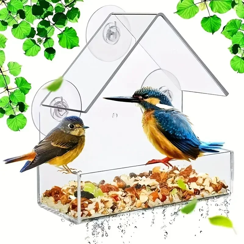 Alimentador de Pássaros Tipo Janela Transparente com Ventosa - Imagem 4