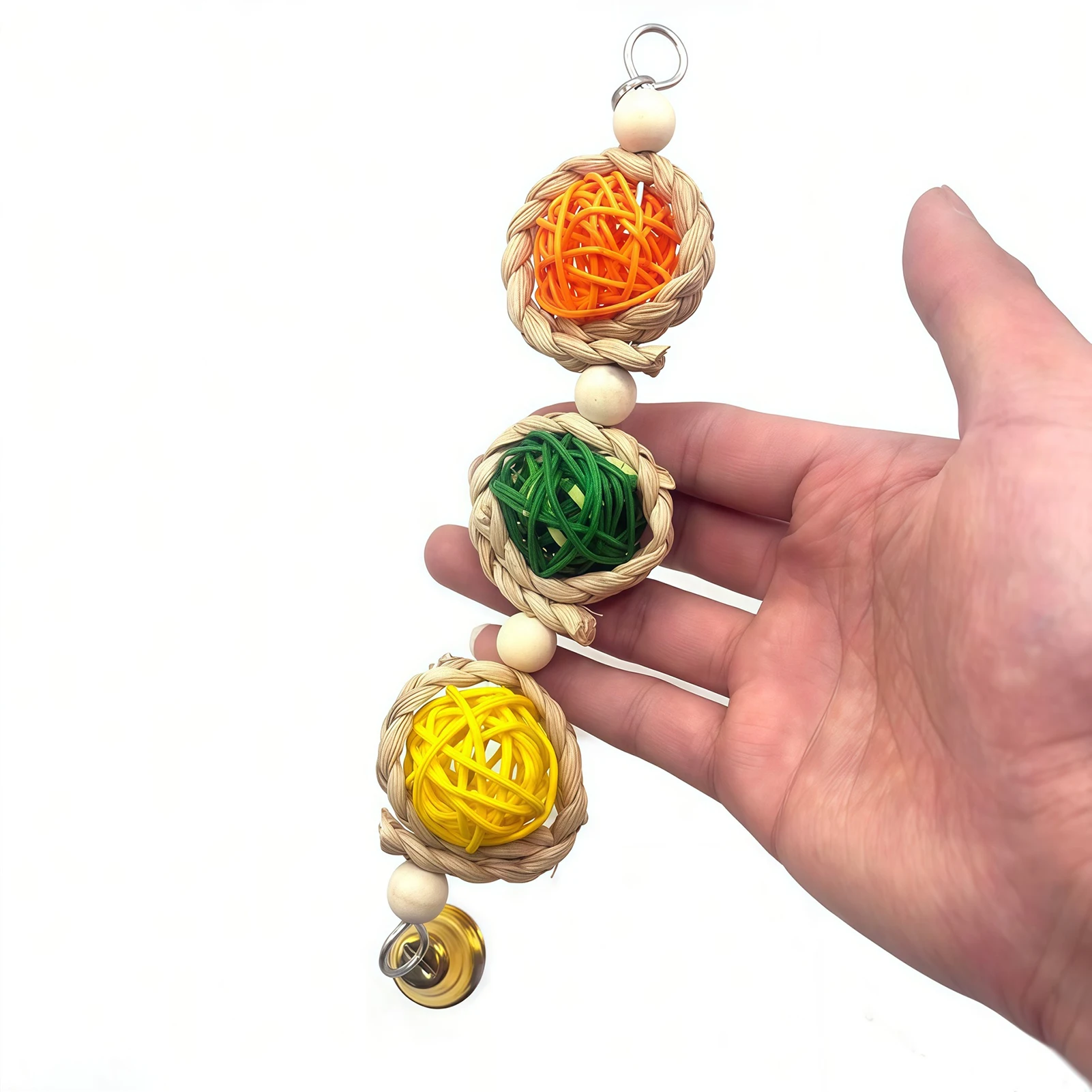 Brinquedo de Bola de Videira para Pássaros com Laço para Pendurar na Gaiola - Imagem 4