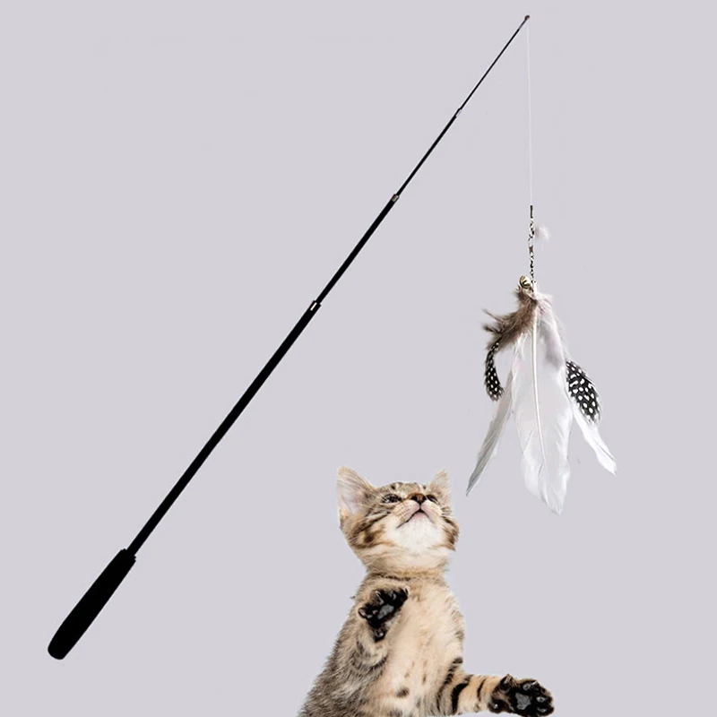 Varinha Telescópica para Gatos 1,8 m com Pena e Material Resistente - Imagem 4