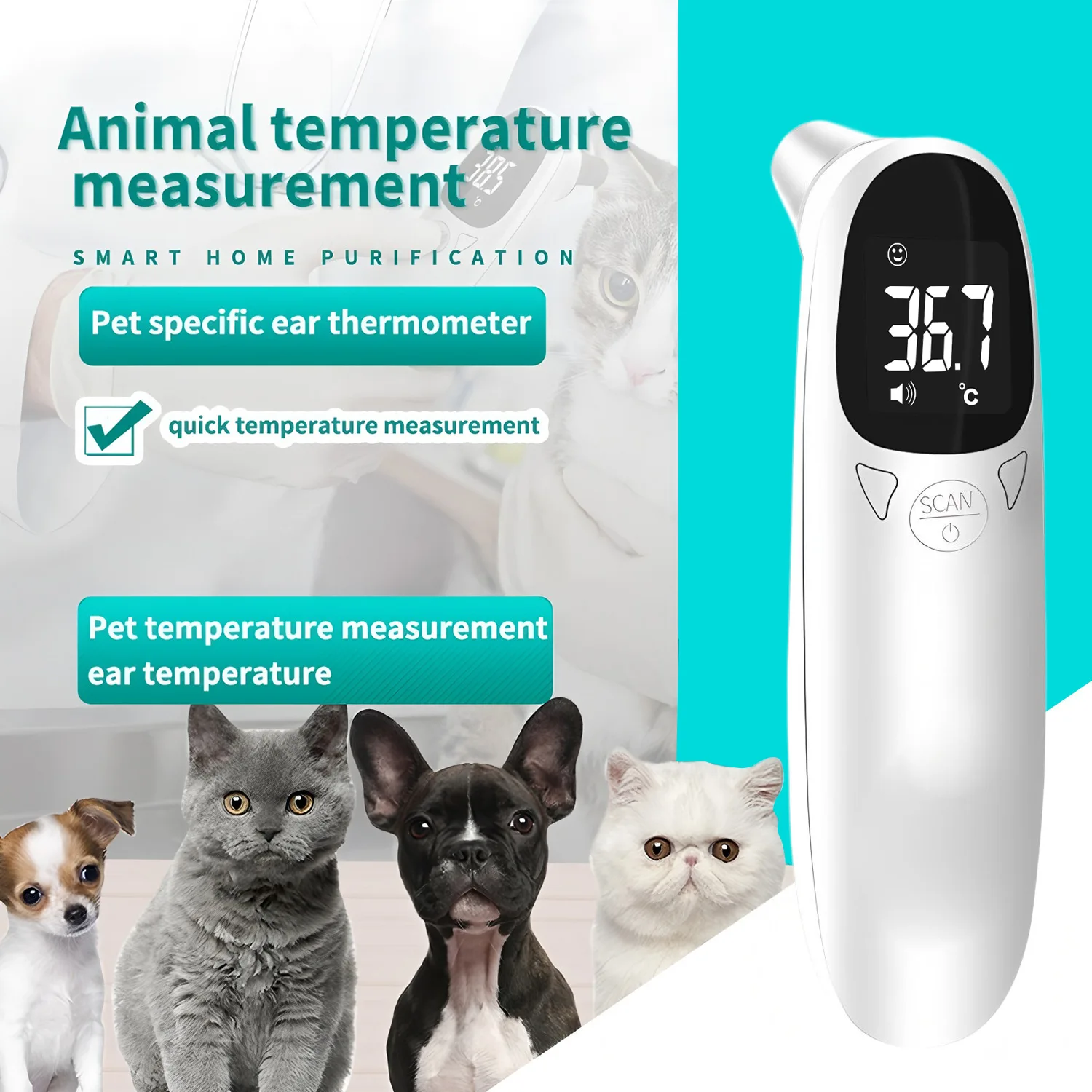 termômetro digital para cães e gatos
