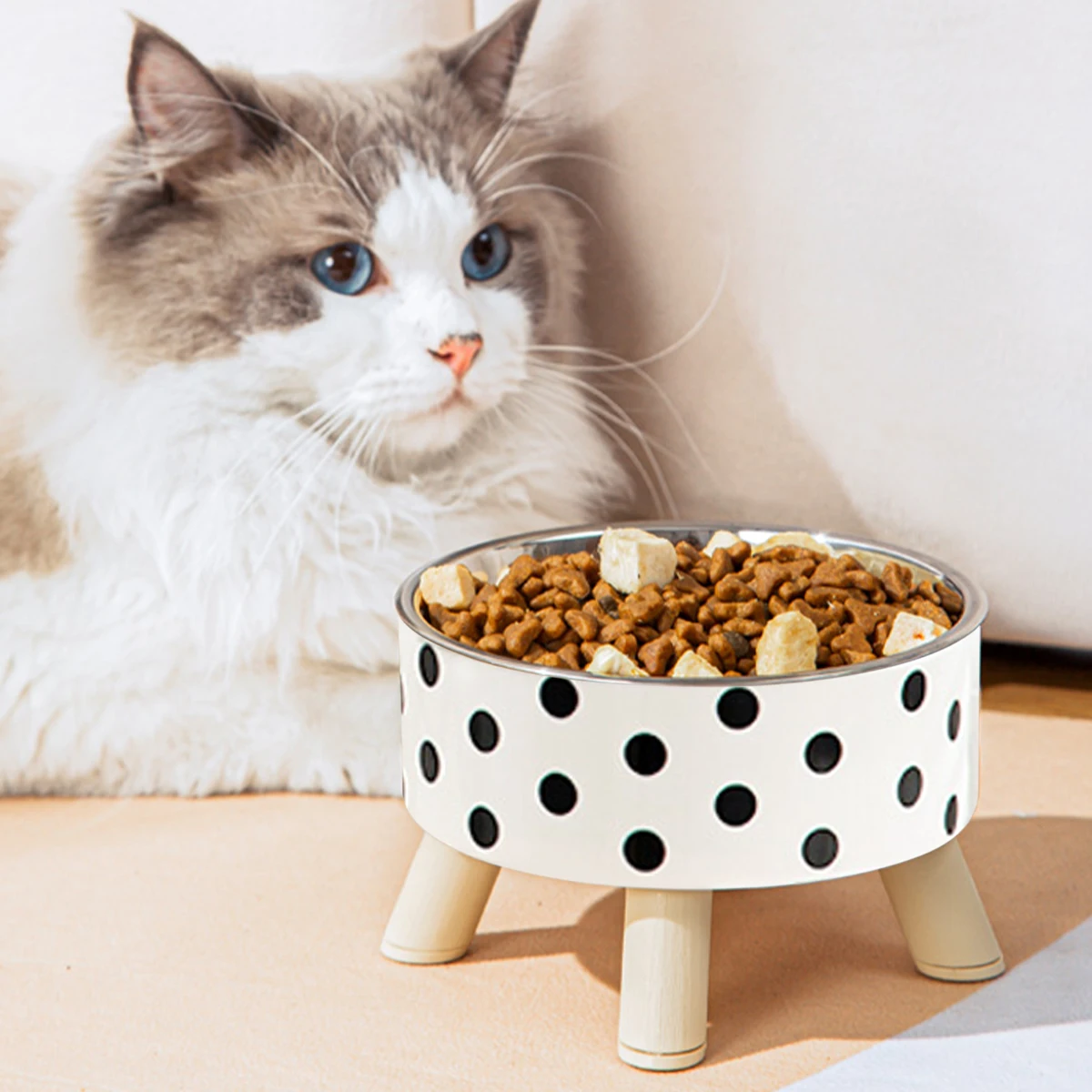 Tigela para Cães e Gatos de Aço Inoxidável Antiderrapante - Imagem 3