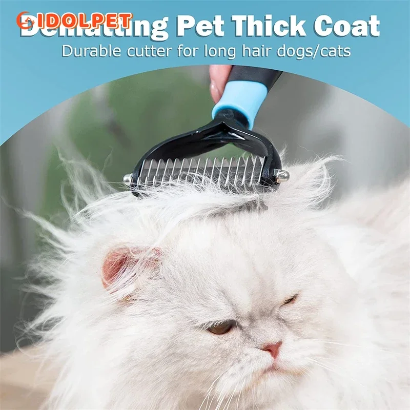 Escova para Cães e Gatos com 2 Lados de Dentes de Aço Inox - Imagem 3