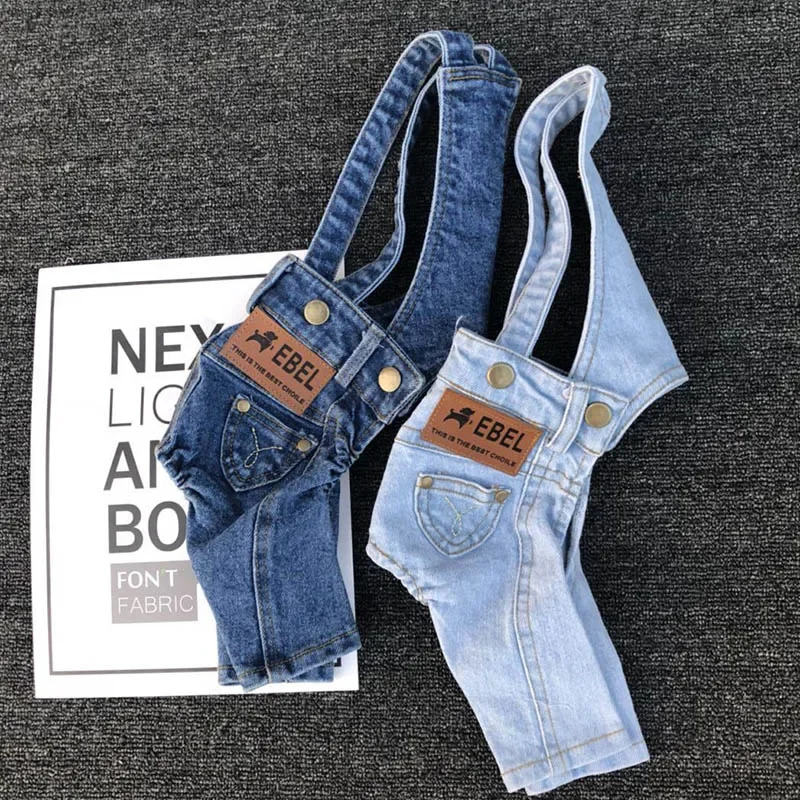 roupa jeans para cães pequenos e médios