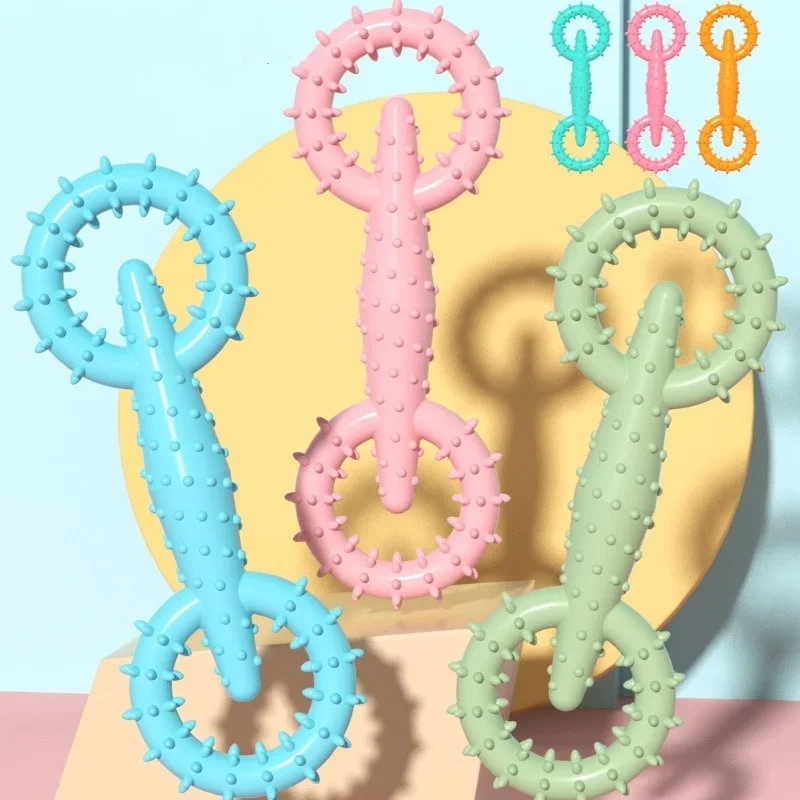 Brinquedo de Borracha para Cães de Pequeno Porte: Anel com Pontos Molares - Imagem 3