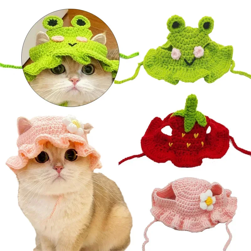 chapéu de tricô para gatos e cães