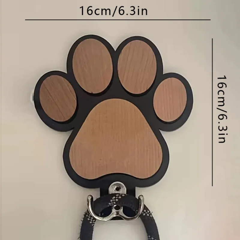 Gancho de Parede para Coleira de Cães de Madeira com Design de Garra - Imagem 5