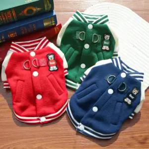 jaqueta baseball para cães de fleece