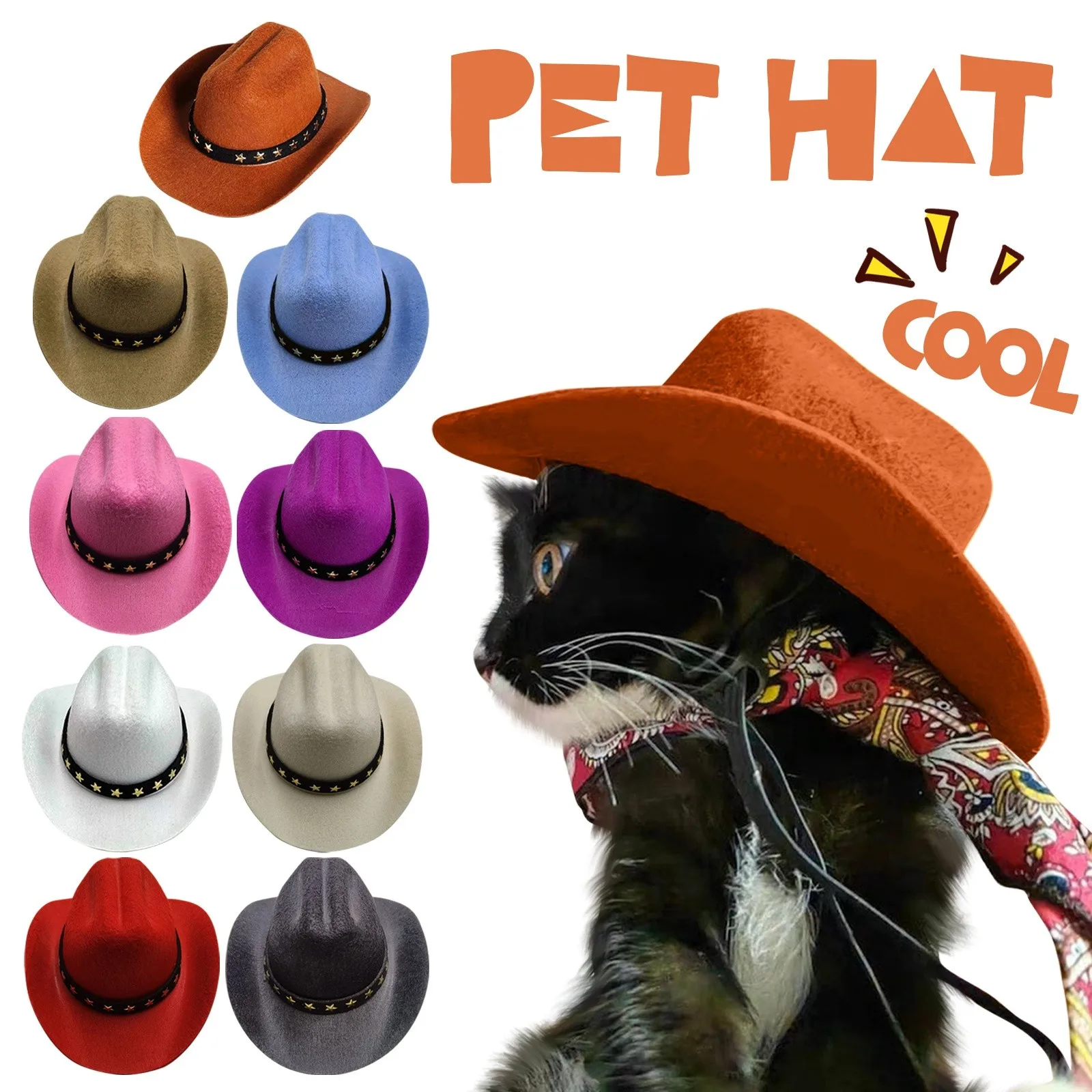 chapéu cowboy para cães e gatos