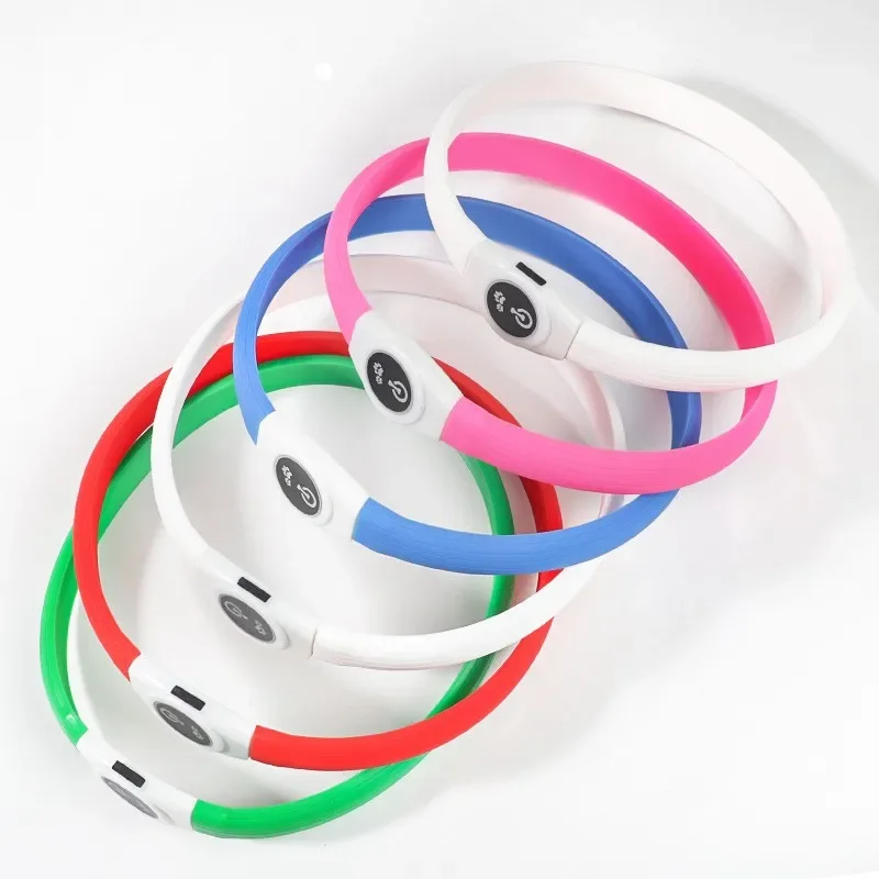 Coleira de LED para Cães USB Recarregável e Ajustável 20-65 cm - Imagem 2
