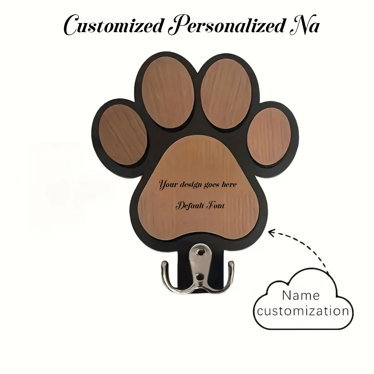 Gancho de Madeira para Coleira de Cachorro Personalizável - Imagem 6
