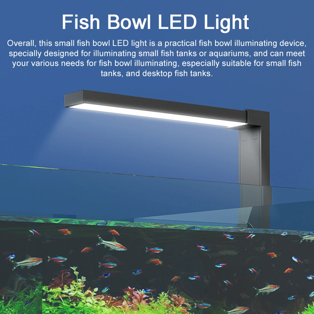 Luminária de LED para Aquário Pequeno com Modo Duplo e Ventosas - Imagem 2