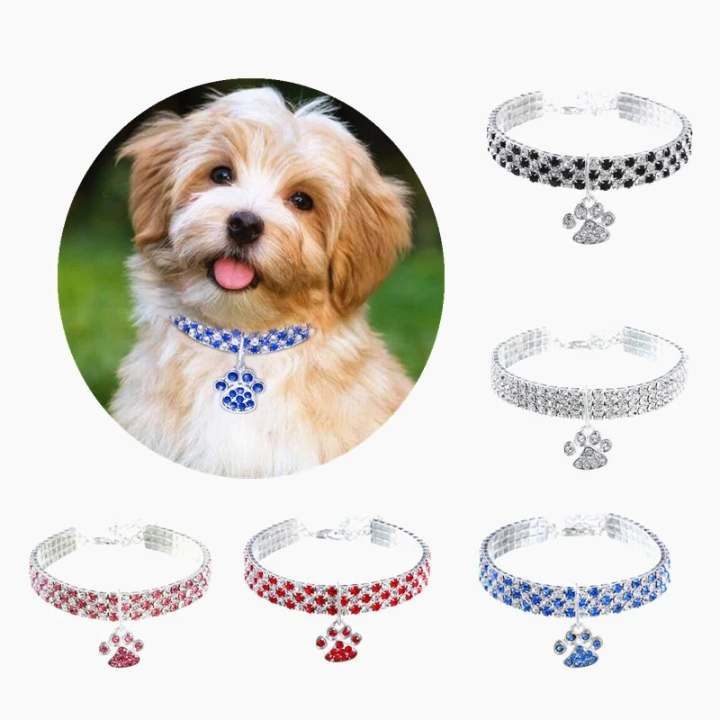 Colar para Gatos e Cães Pequenos de Strass Ajustável - Image 3