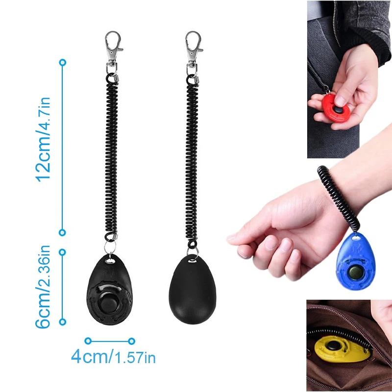 Clicker de Treinamento para Cães e Gatos com Pulseira Ajustável - Imagem 2