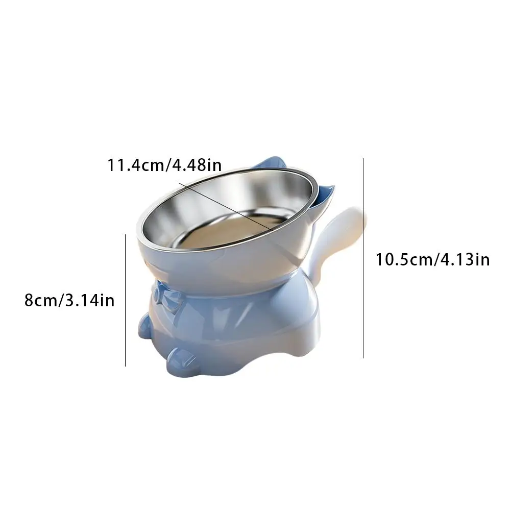Tigela Elevada para Gatos de Inox Inclinada com Tigela Removível - Image 5