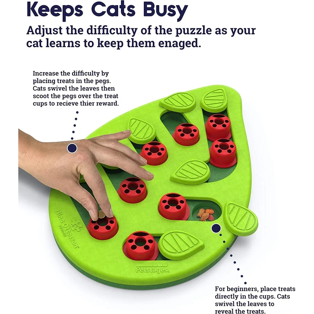 Brinquedo Quebra-Cabeça para Gatos Comedouro Lento 14 Compartimentos - Imagem 3