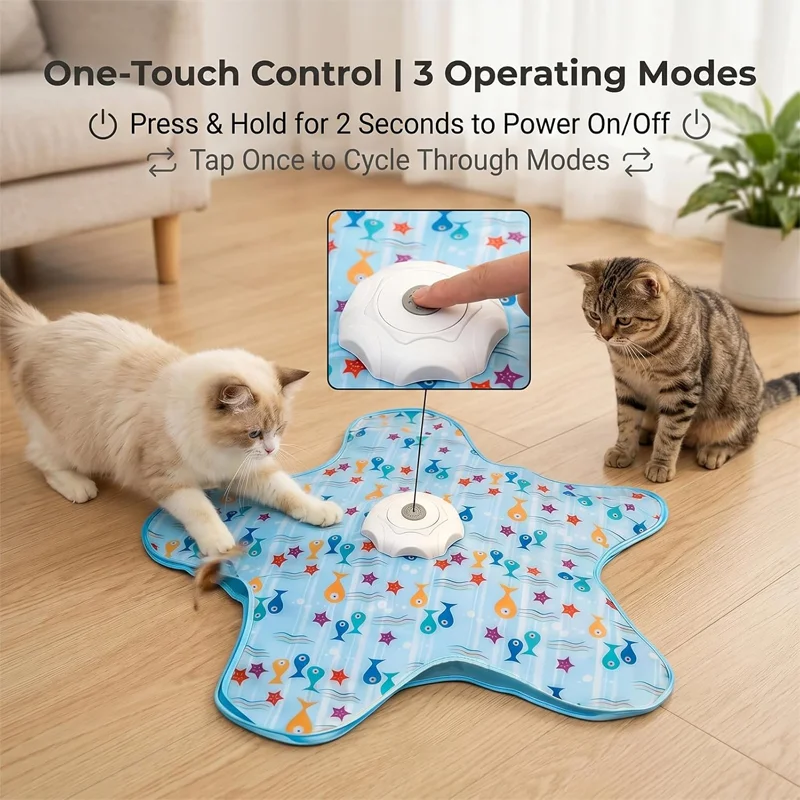 Brinquedo Interativo para Gatos com Plataforma Giratória Recarregável USB - Imagem 2