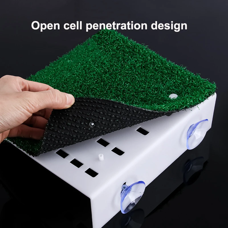 Plataforma de Basking para Tartarugas com Ventosas e Grama Artificial - Imagem 5