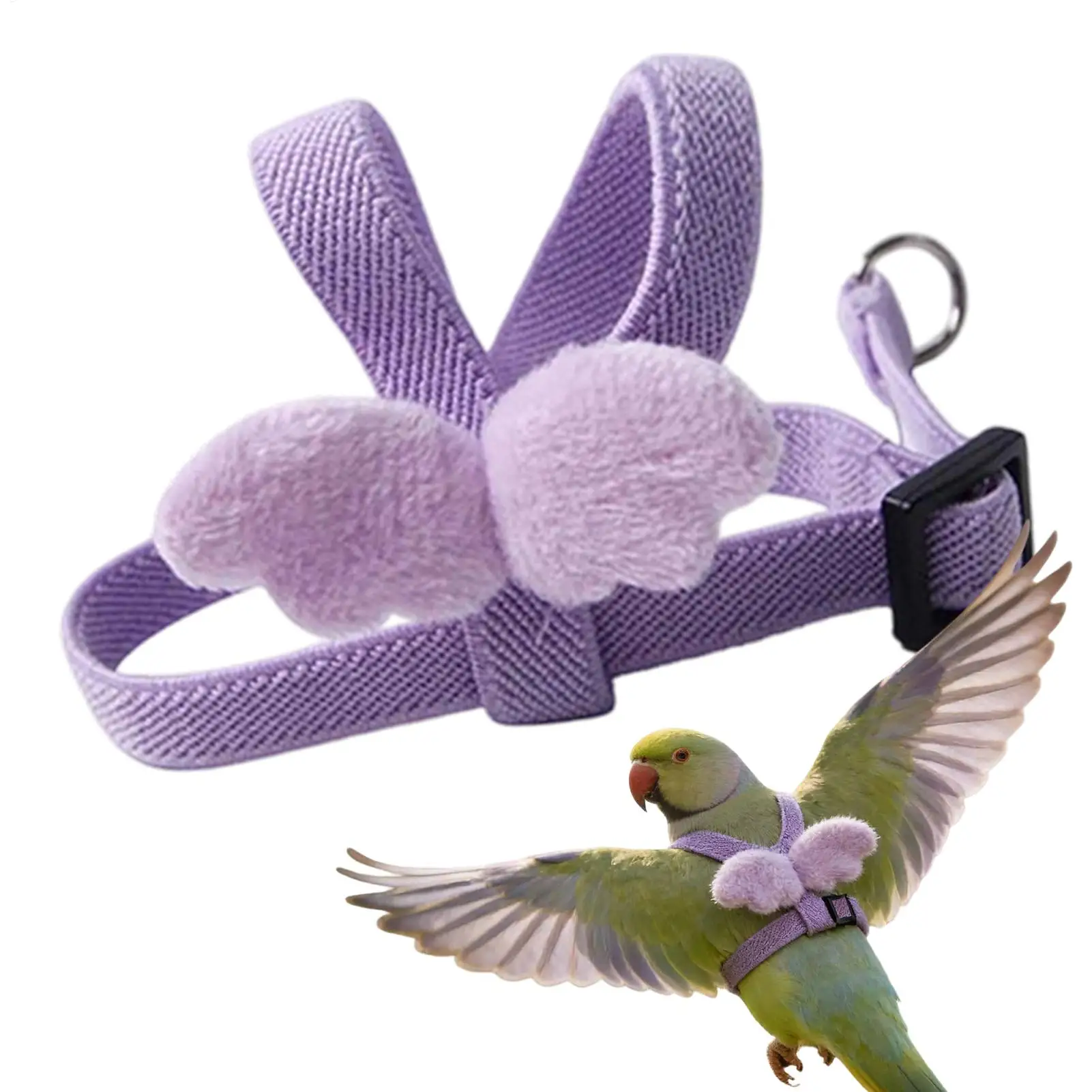 Coleira Ajustável para Papagaios e Conures com Corda de Voo - Imagem 2