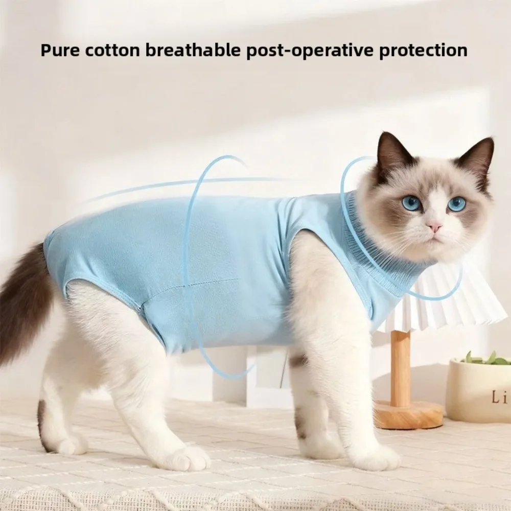 Macacão Pós-Cirúrgico para Gatos Respirável com Fecho Ajustável - Imagem 2