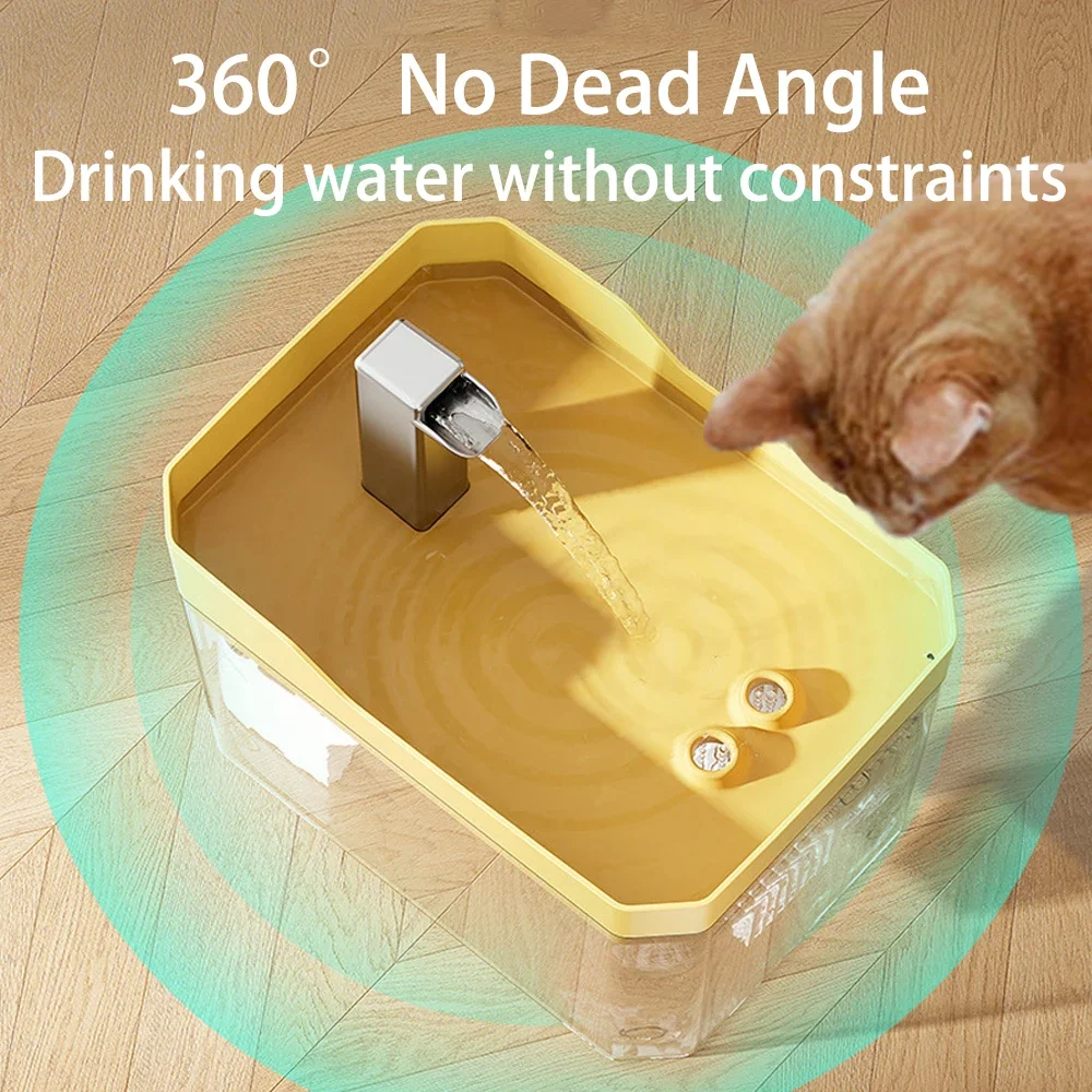 Fonte de Água para Gatos 1,5 L Transparente com 3 Modos de Fluxo - Imagem 3