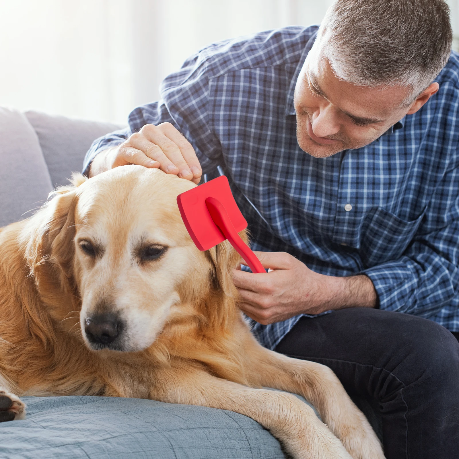 Escova Pet Slicker para Cães e Gatos com Pinos de Aço Inoxidável - Imagem 5