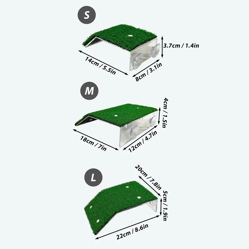 Plataforma Flutuante para Tartaruga com Rampa de Grama e Ventosas - Image 5