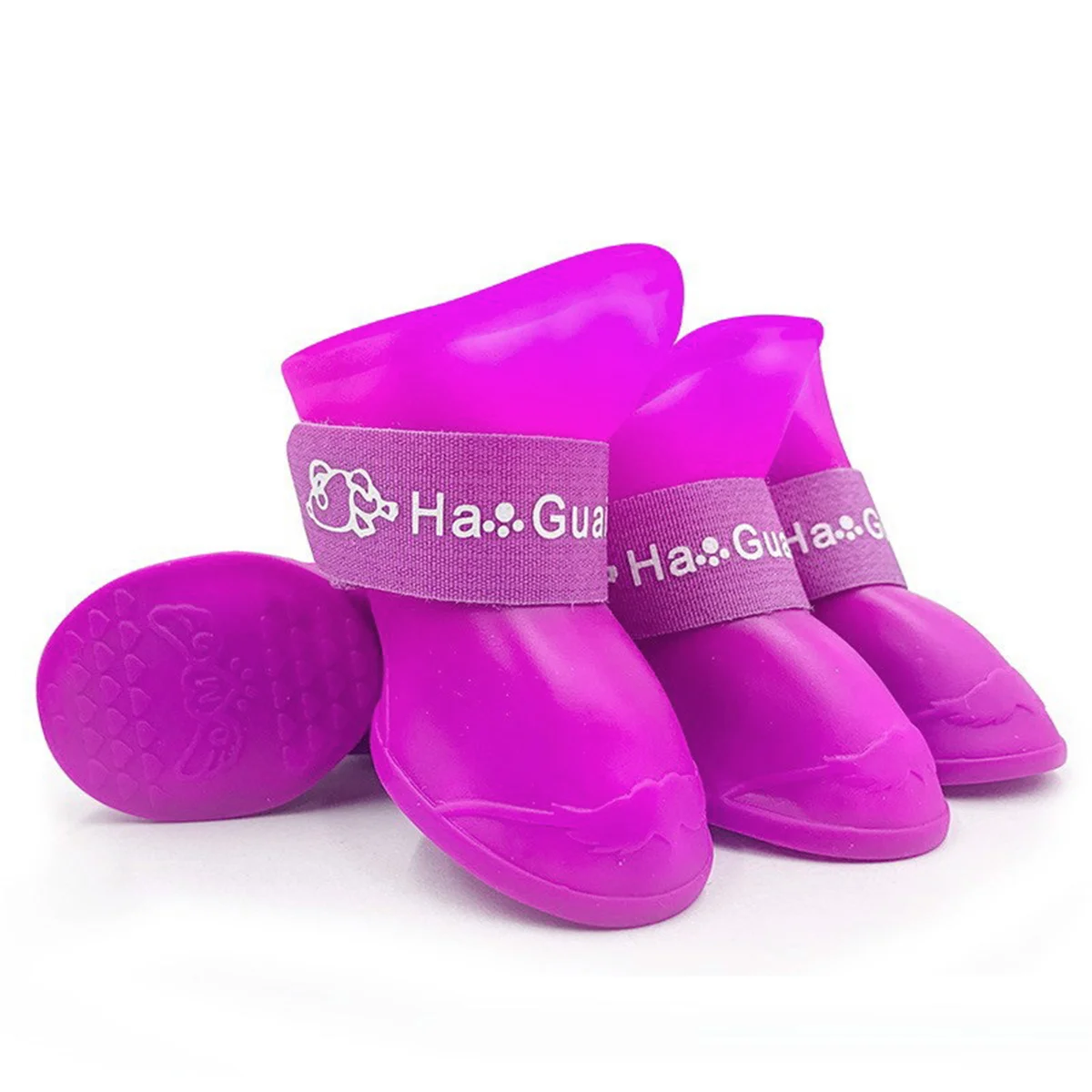 Botas de Chuva para Cães e Gatos de Borracha Antiderrapante - Kit com 4 - Imagem 4