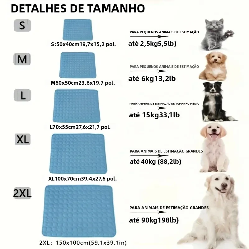 Tapete Refrescante para Pets de Tecido Frio com Algodão Lavado - Imagem 2