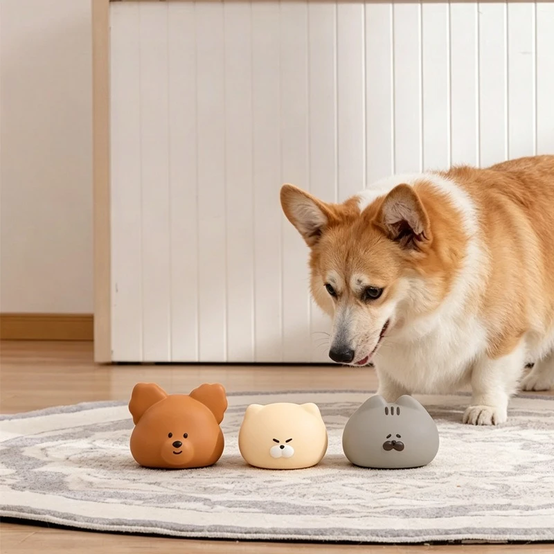 Brinquedo de Mastigar para Cães Bola Sonora de Látex Interativa - Imagem 3