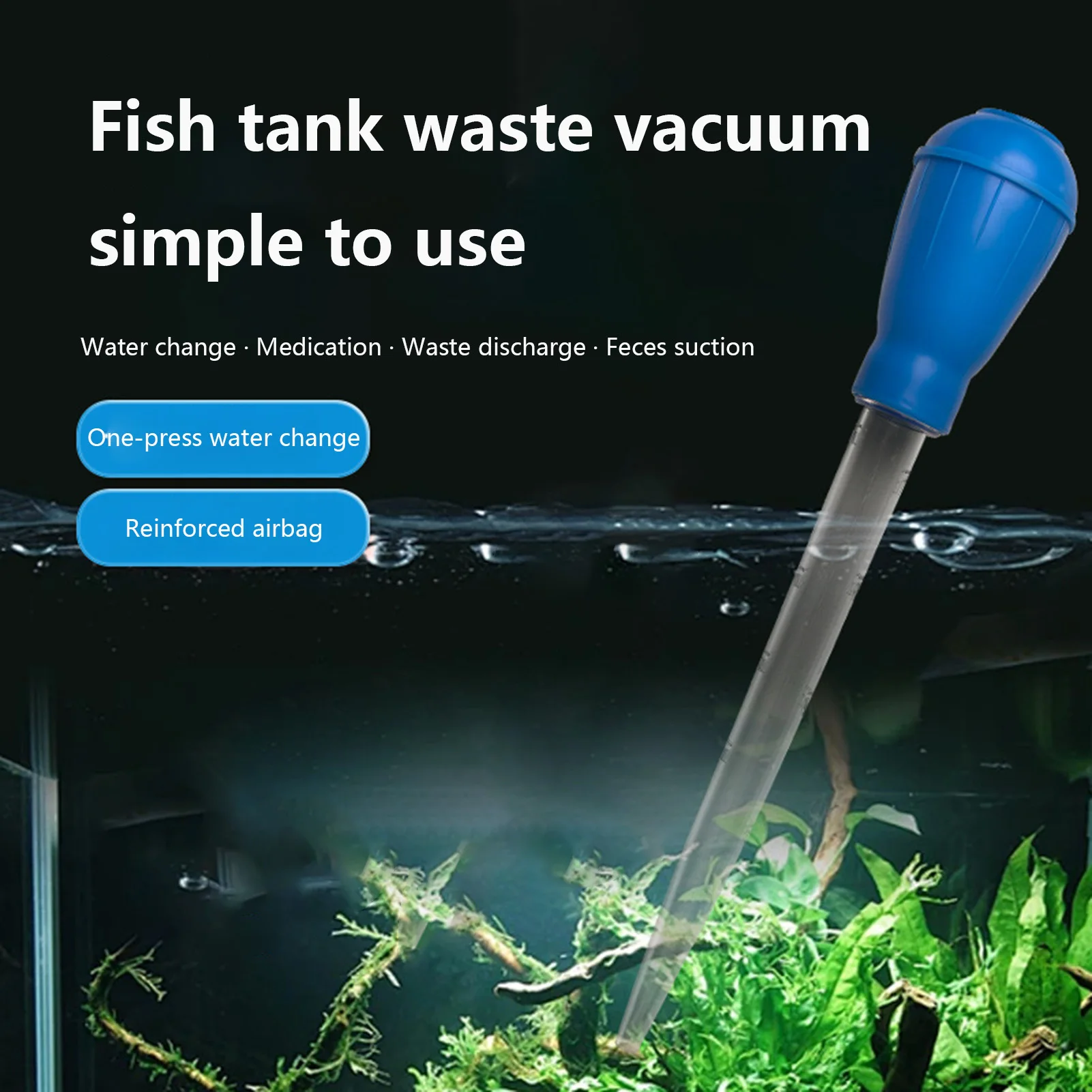 pipeta manual para limpeza de aquário