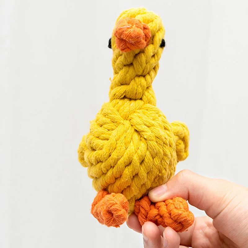 Brinquedo de Mastigar para Cães Pequenos de Corda de Algodão com Nó - Imagem 4
