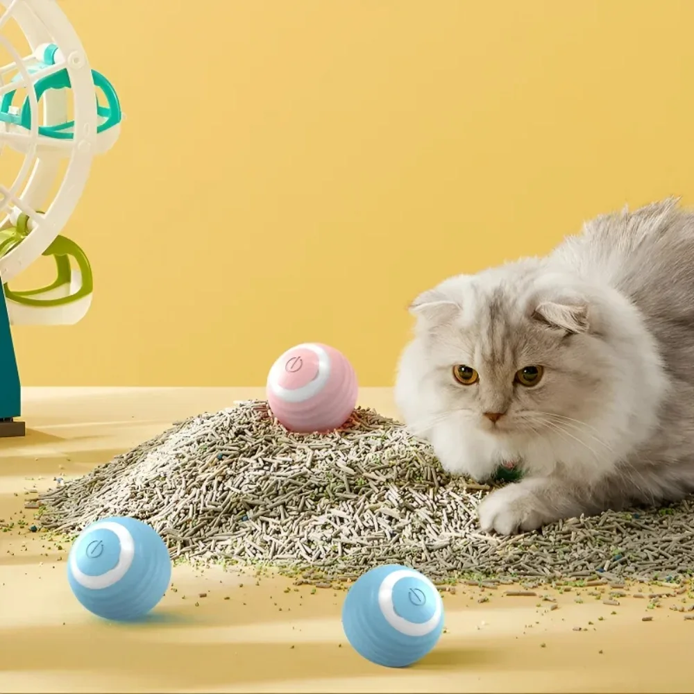 Bola Interativa para Gatos 4,2 cm com Rolamento Automático - Imagem 2