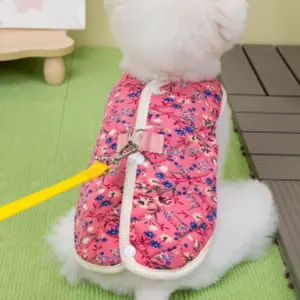 macacão floral para cães e gatos