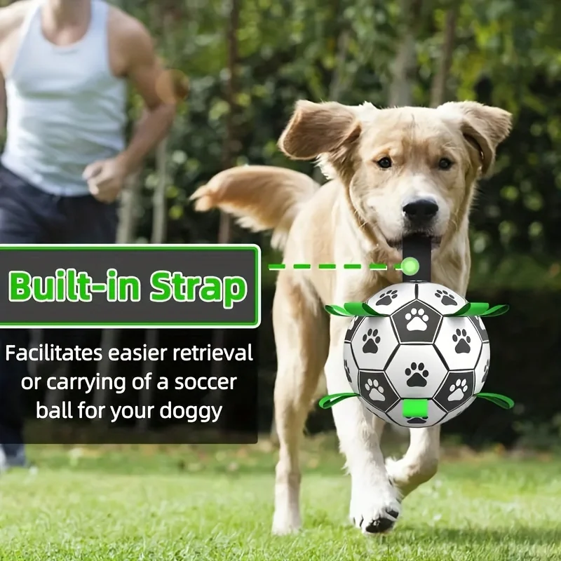 Bola de Futebol Interativa para Cães com Alças Embutidas - Imagem 3