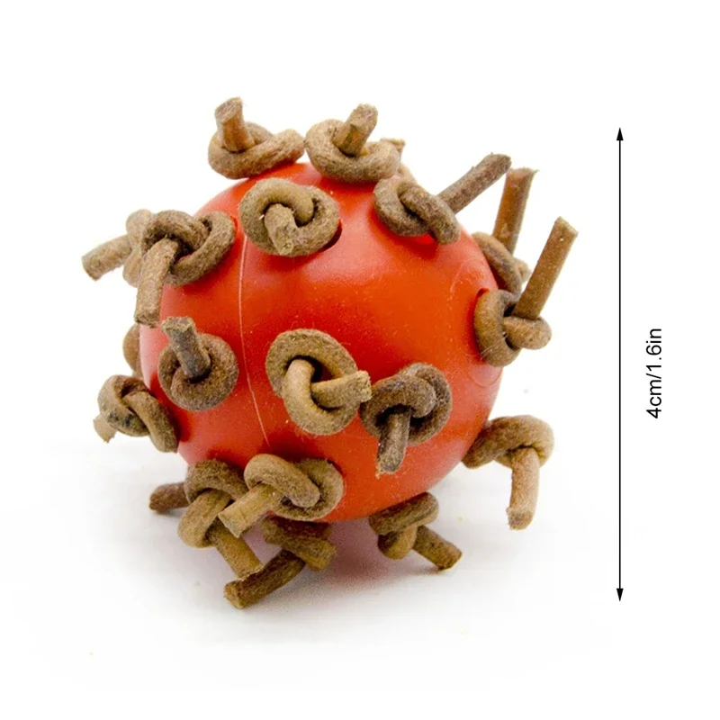 Brinquedo de Mastigar para Pássaros com Nós 4-5 cm de Plástico e Couro - Imagem 2