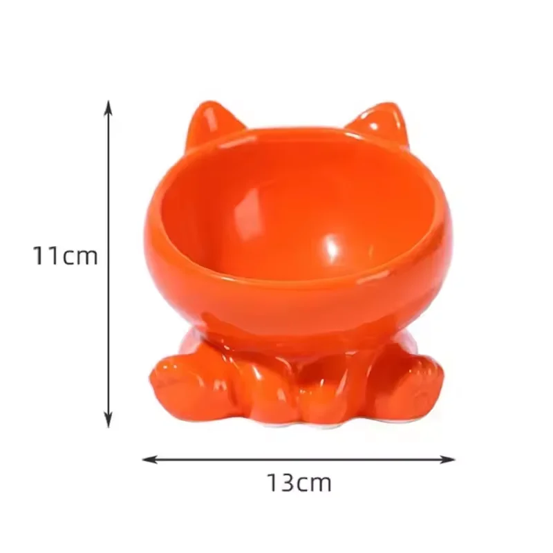 Tigela de Cerâmica para Gatos com Pés Altos e Design Diagonal - Imagem 6