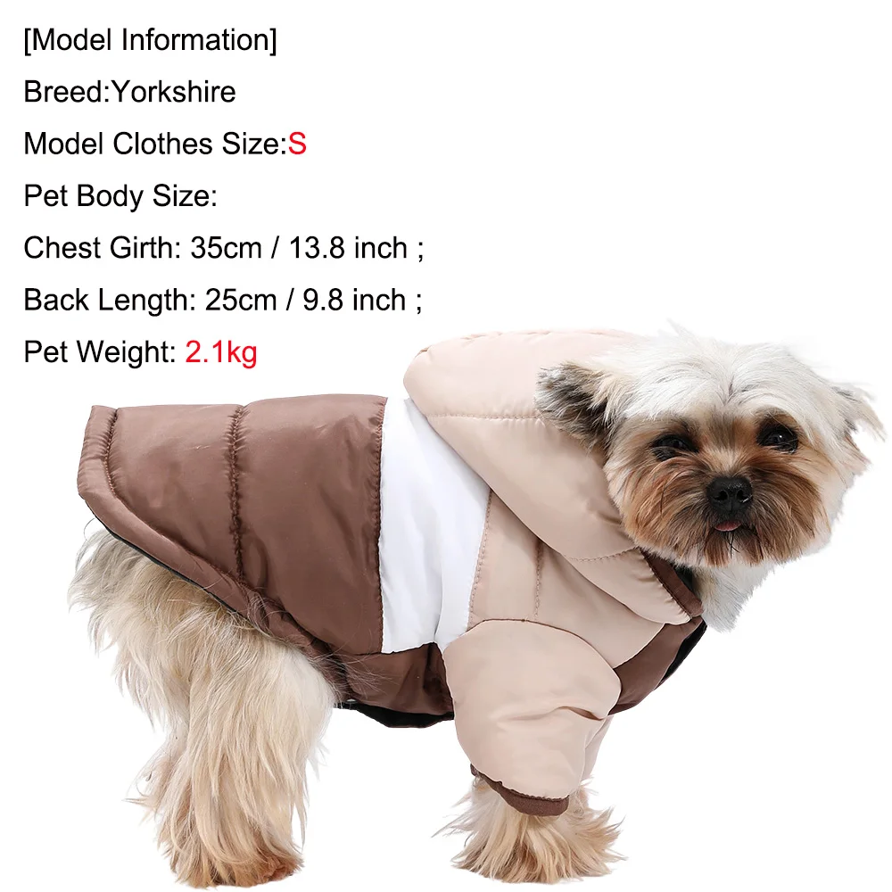 Casaco Hoodie para Cães e Gatos de Poliéster com Capuz para Inverno - Imagem 3