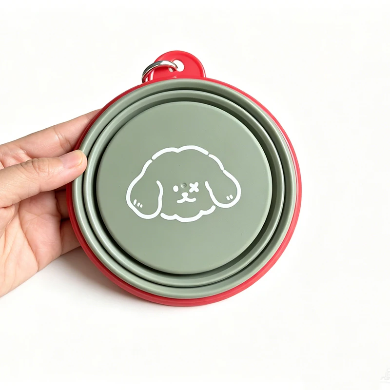Tigela Portátil Dobrável para Cães e Gatos 350ML para Viagem - Imagem 2