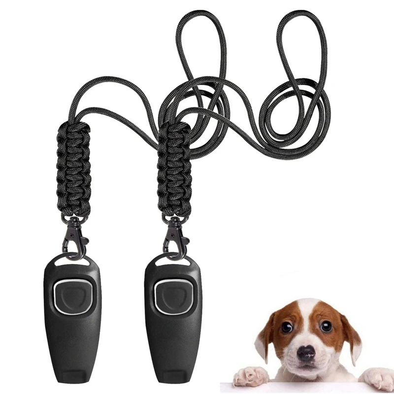 apito e clicker para treinamento de cães