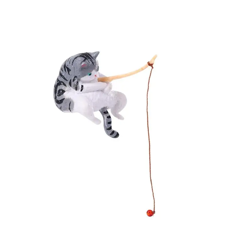 Decoração para Aquário Gato Pescador em PVC com Design Criativo - Image 6