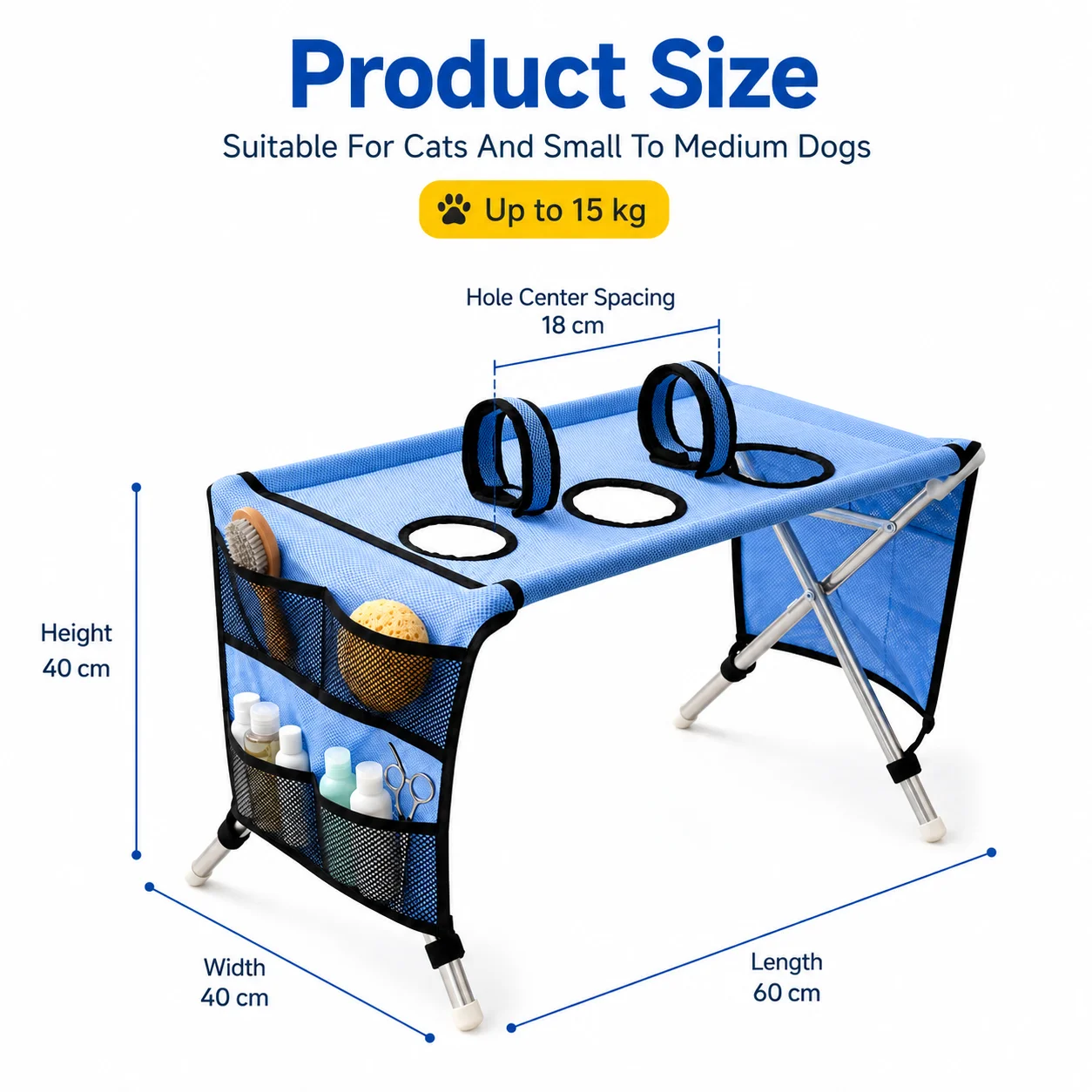 Mesa de Tosa para Cães e Gatos Pequenos Dobrável - Imagem 5