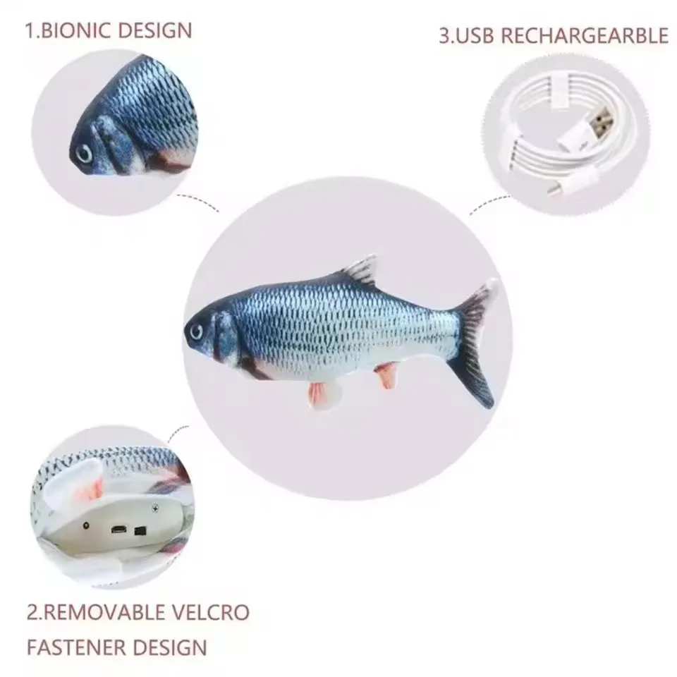 Brinquedo Elétrico para Gatos e Cães Recarregável USB, 28 cm - Image 6