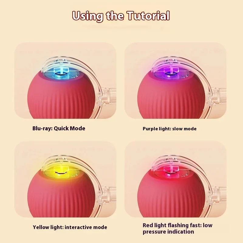 Brinquedo Bola Rolante para Gatos e Cães Recarregável USB com Desvio de Obstáculos - Imagem 6