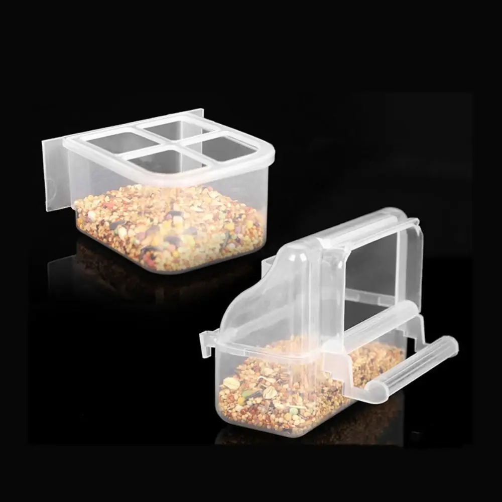Alimentador para Pássaros com Encaixe na Gaiola para Papagaios Transparente - Imagem 3
