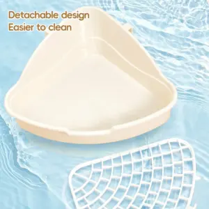 bandeja sanitária triangular para coelhos