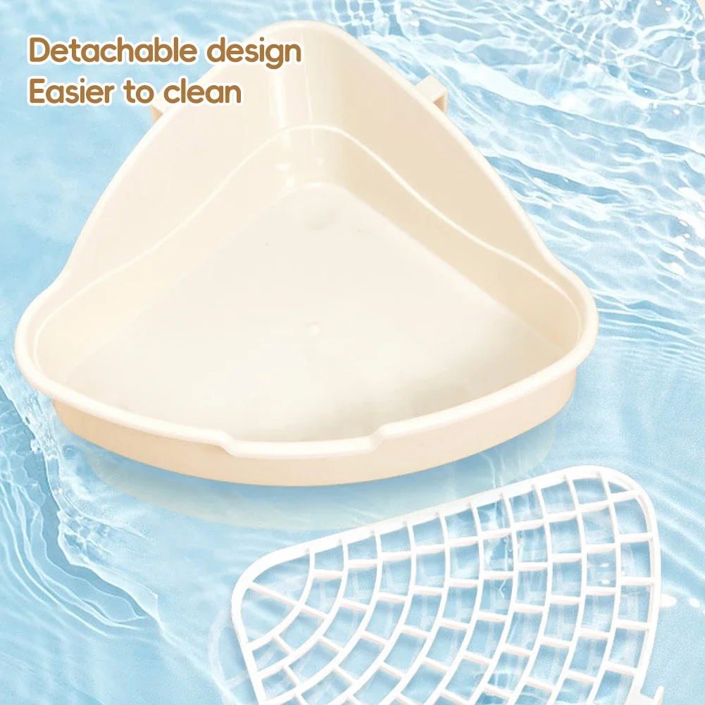 bandeja sanitária triangular para coelhos