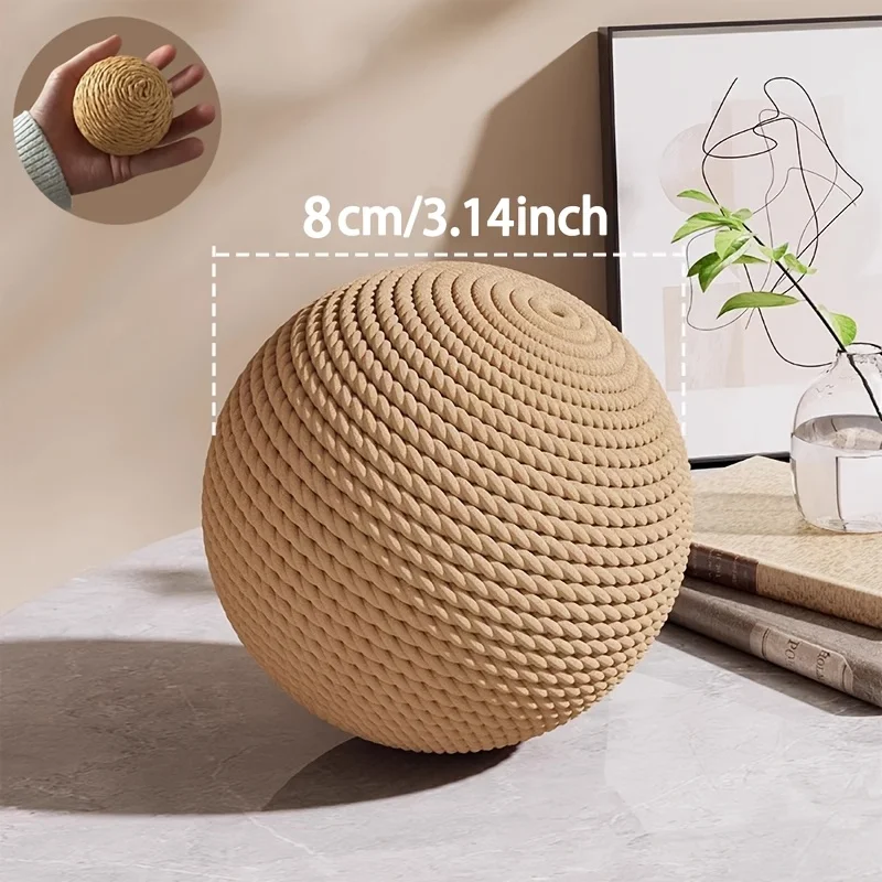 Brinquedo Bola de Sisal para Gatos 8 cm Interativa com Chocalho - Image 6