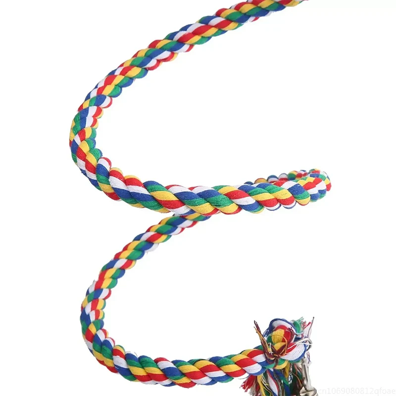 Brinquedo Espiral de Algodão para Pássaros com Sino 50 cm - Imagem 5